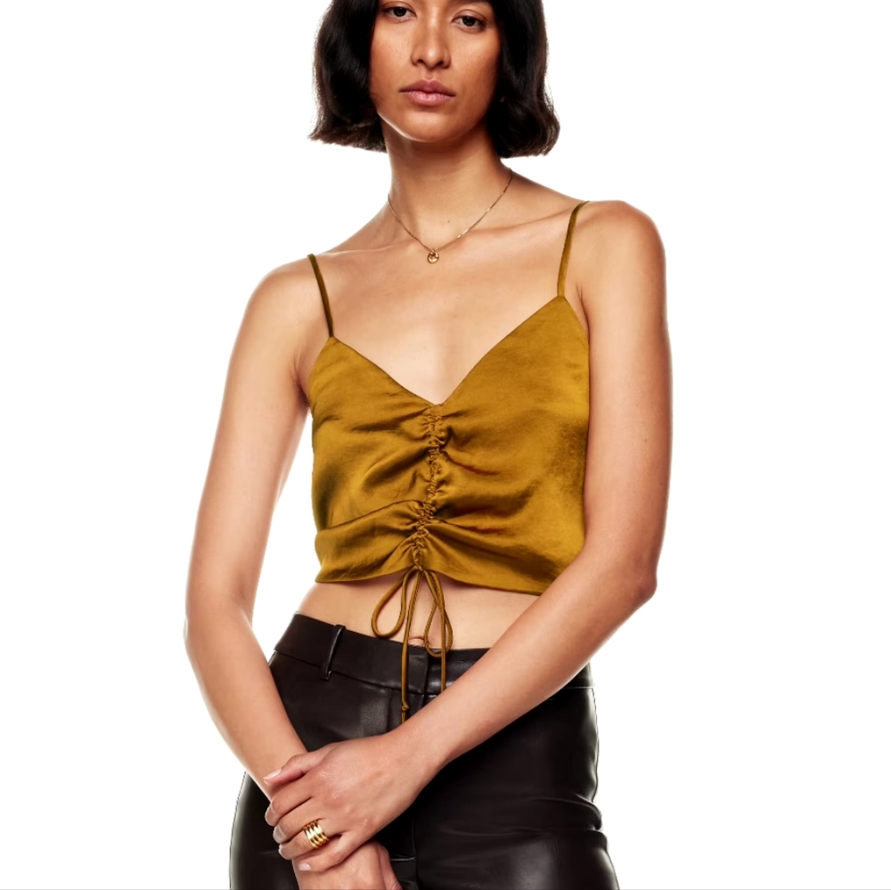 Women's Nine West Ruched Drawstring Front Tank